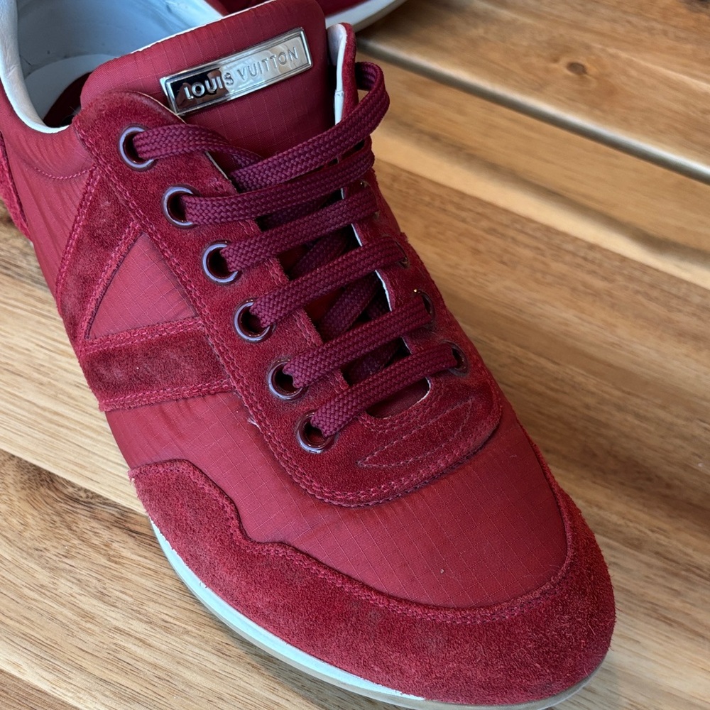 Louis Vuitton Men's Burgundy Sneakers